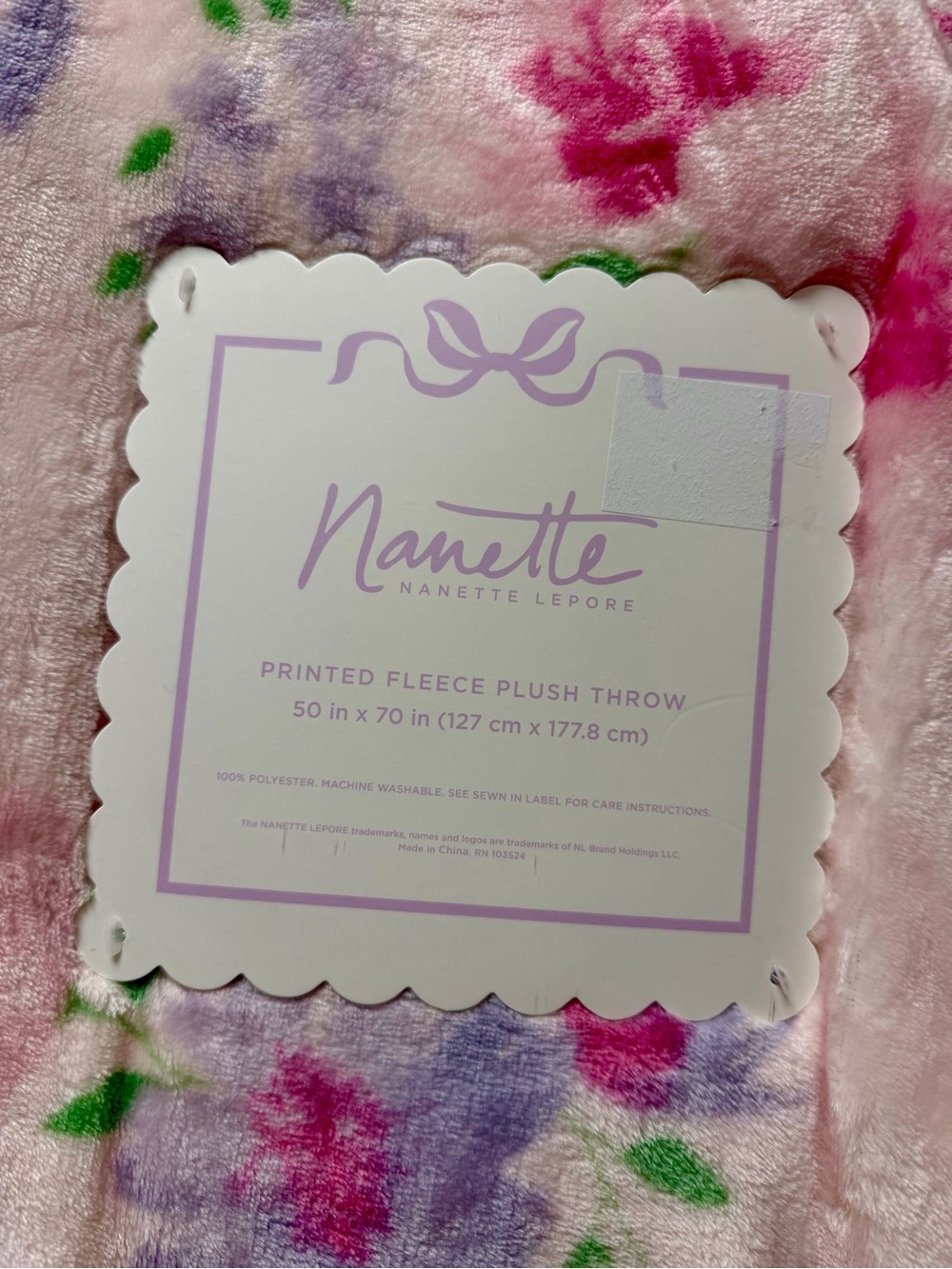 Nanette Lepore Plush Throw Blanket - Picture 3 of 4